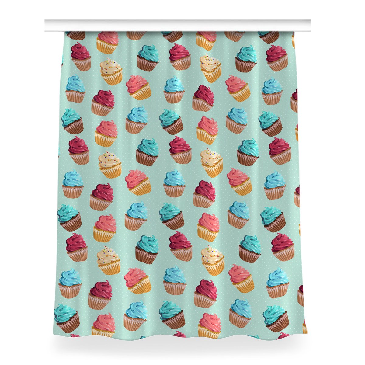 Zasłona do salonu Babeczki muffinki dekor 150x200, Fabricsy