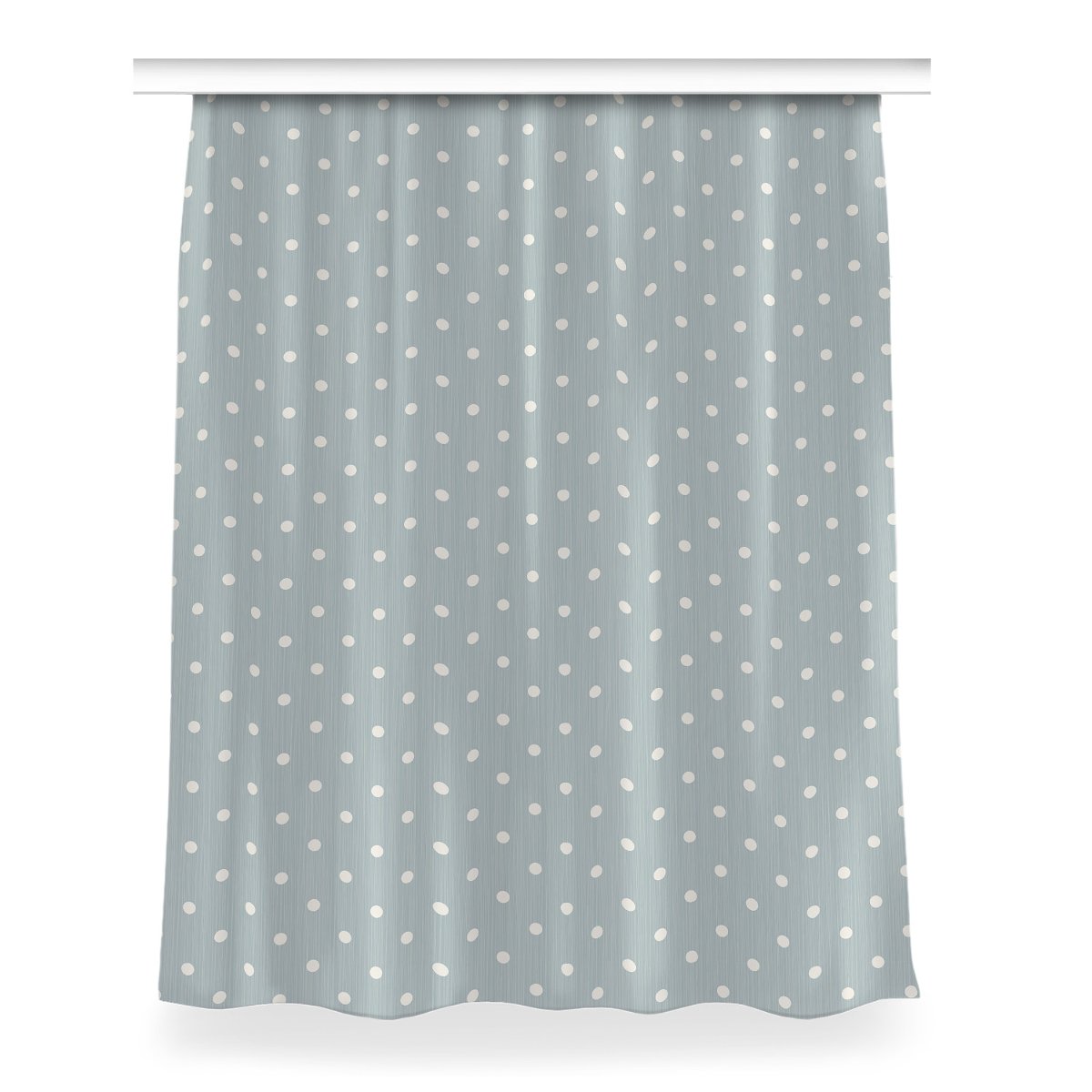 Zasłona przelotki Białe groszki do pokoju 150x200, Fabricsy