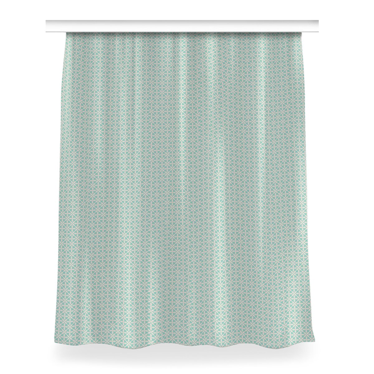 Zasłona przelotki Biało niebieski wzór 150x200 cm, Fabricsy