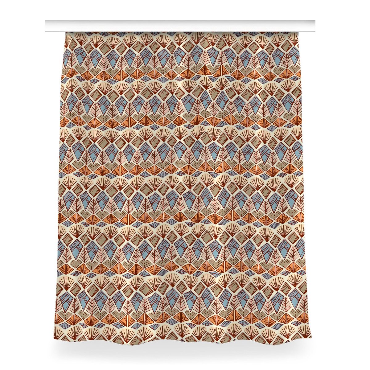 Zasłona przelotki Etniczny brązowy wzór 150x200 cm, Fabricsy