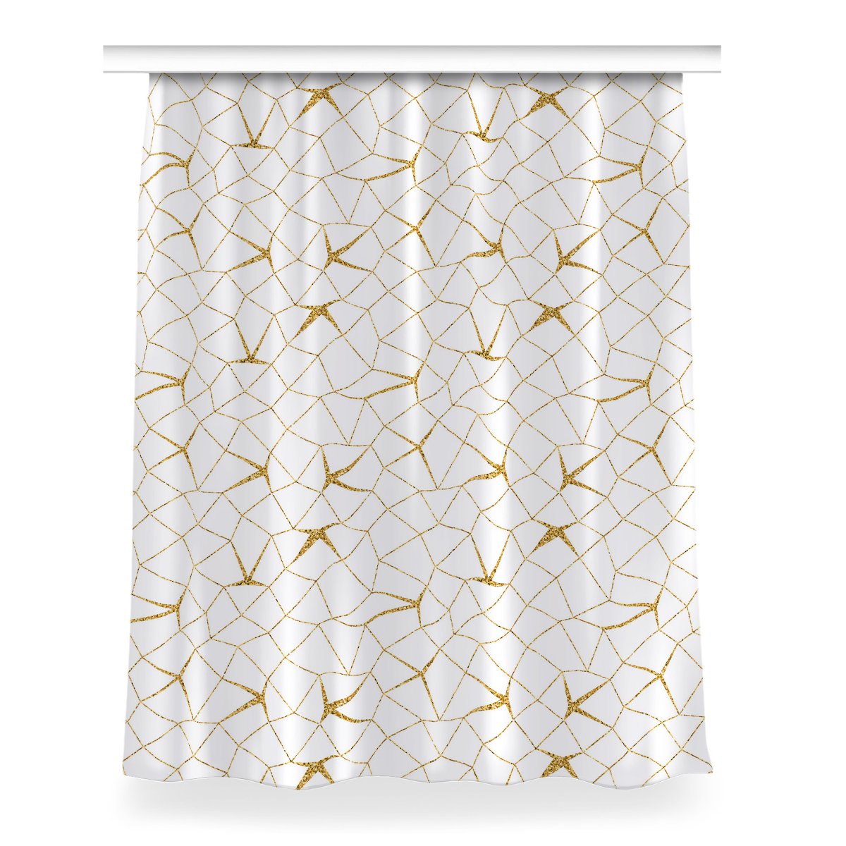 Zasłona klasyczna z grafiką Złota mozaika 150x200, Fabricsy