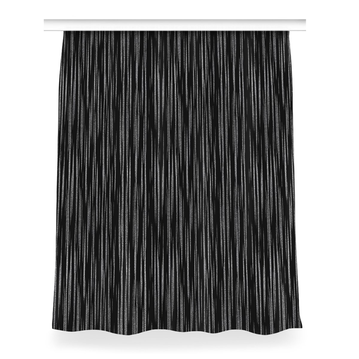 Zasłona z nadrukiem gotowa Czarny projekt 150x200, Fabricsy