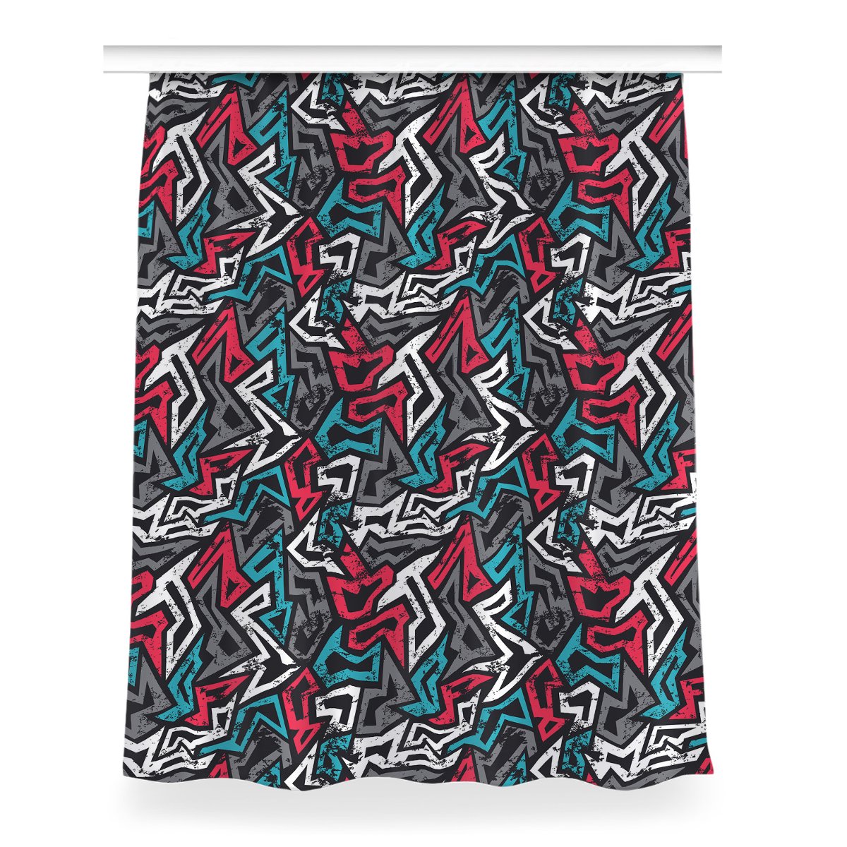 Zasłona przelotki Graffiti do sypialni 150x200 cm, Fabricsy