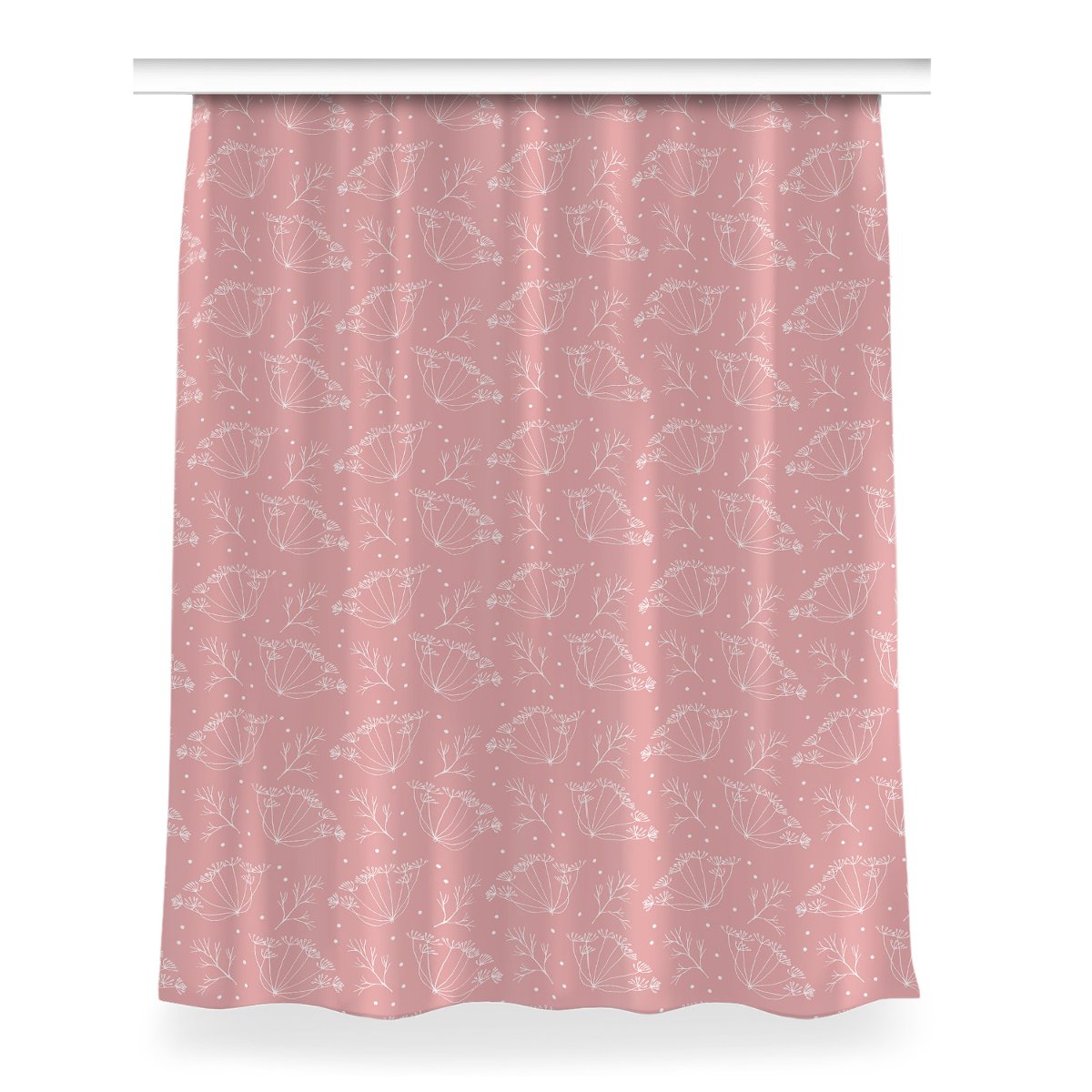 Zasłona z grafiką kolory Włoski kopr dekor 150x200, Fabricsy