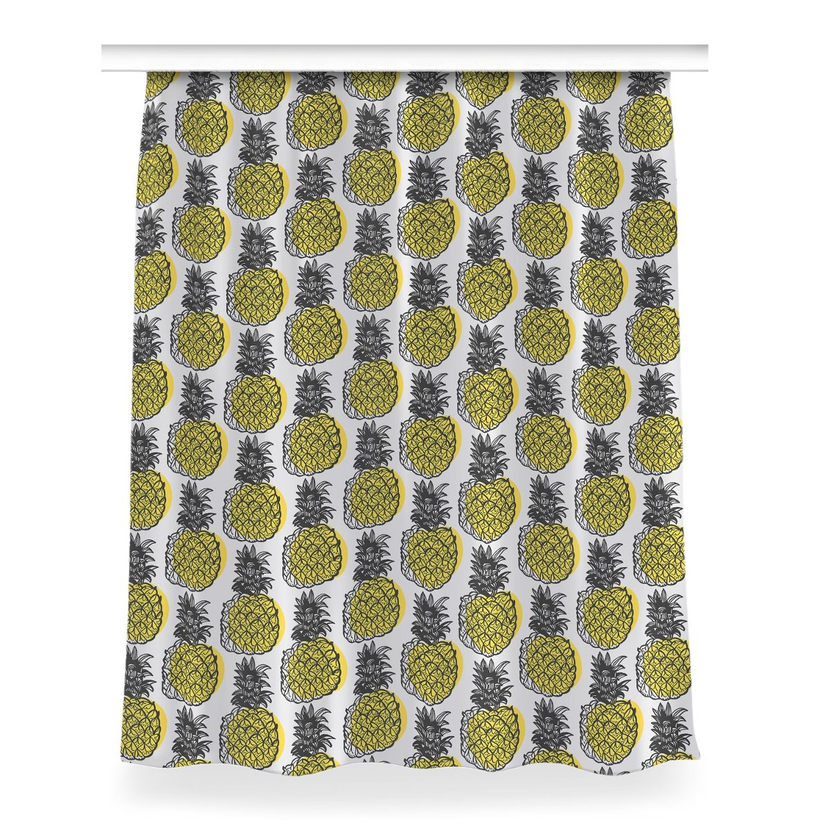 Zasłona przelotki Ananasowy wzór do pokoju 150x200, Fabricsy