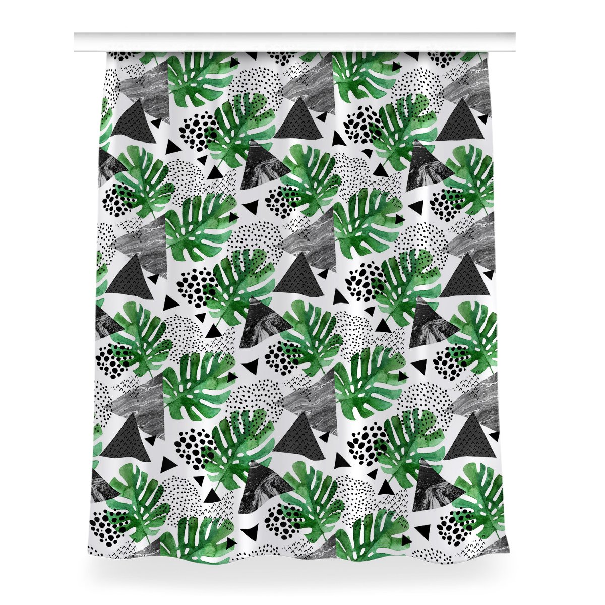 Zasłona przelotki Abstrakcja dżungla wzór 150x200, Fabricsy