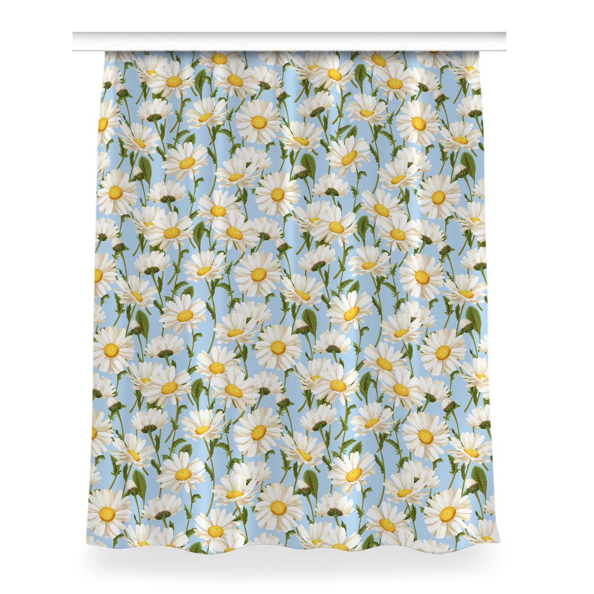 Zasłona przelotki Kwiaty rumianku dekor 150x200 cm, Fabricsy