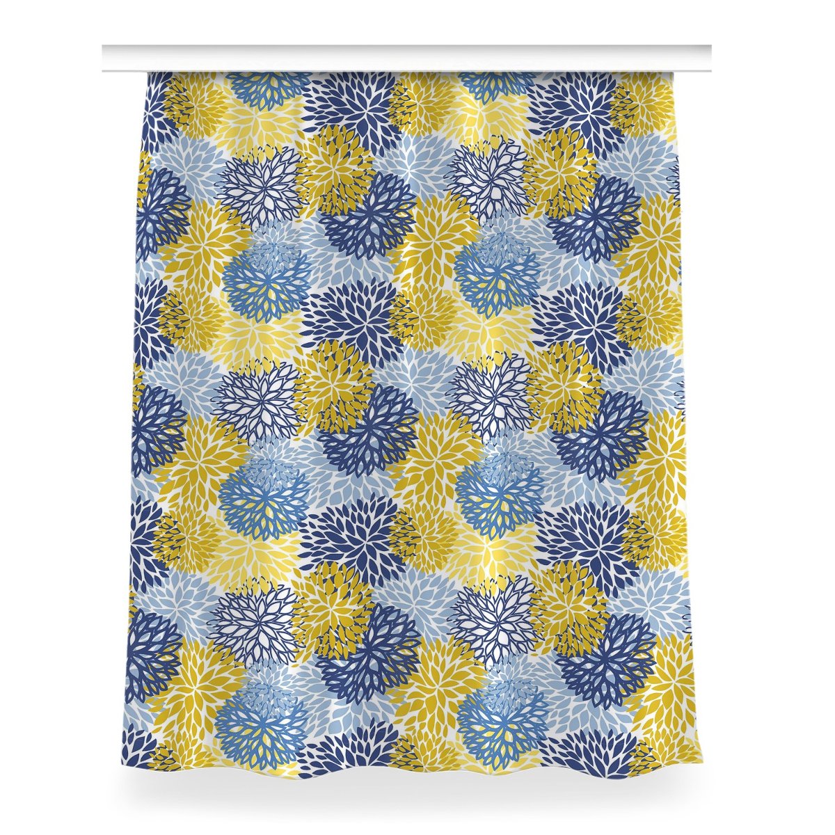 Zasłona przelotki Kwiaty chryzantemy wzór 150x200, Fabricsy