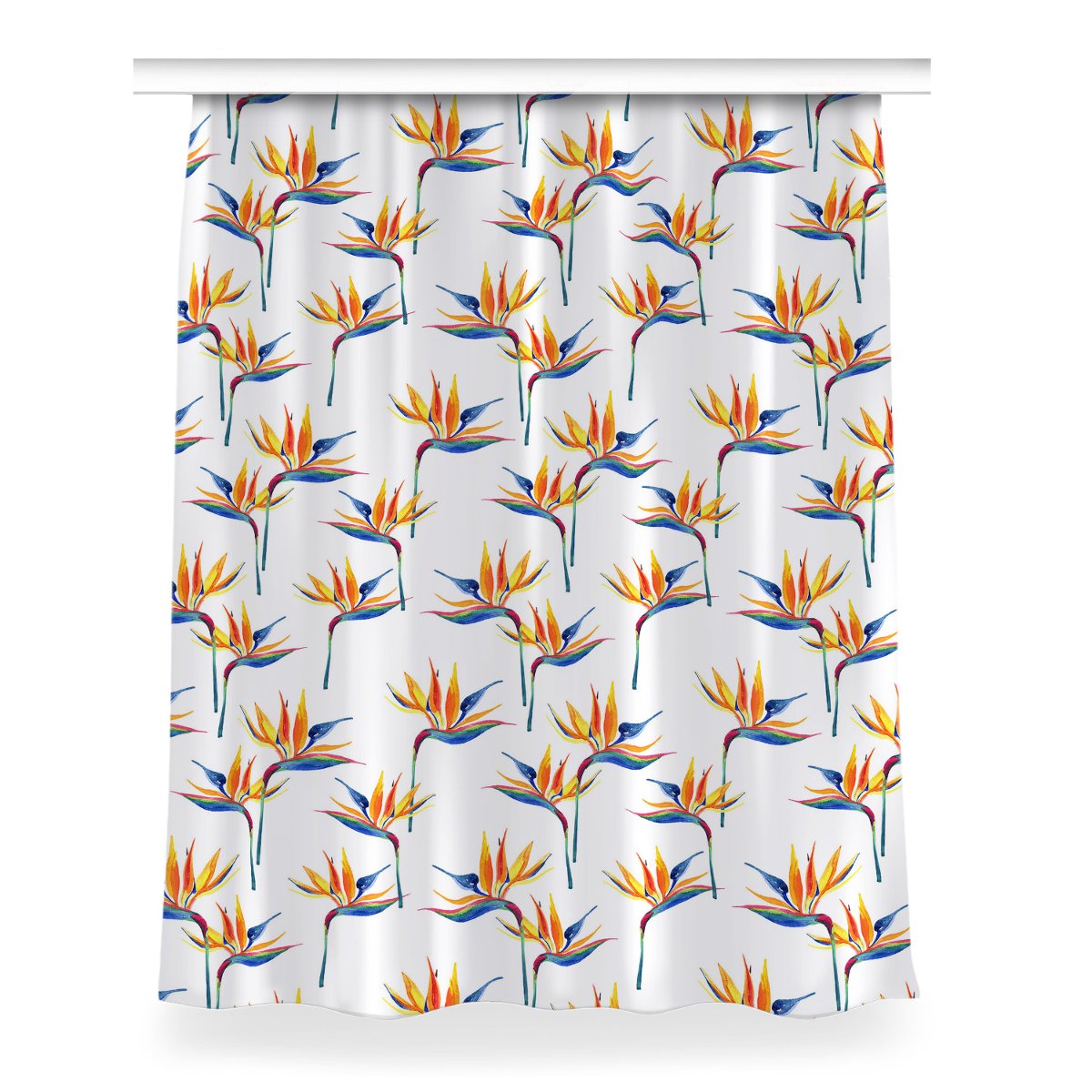 Zasłona gotowa Kolorowe kwiaty do sypialni 150x200, Fabricsy