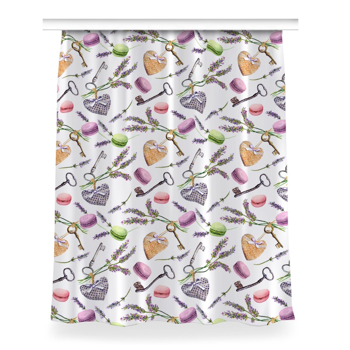 Zasłona gotowa Stare klucze retro dekor 150x200 cm, Fabricsy