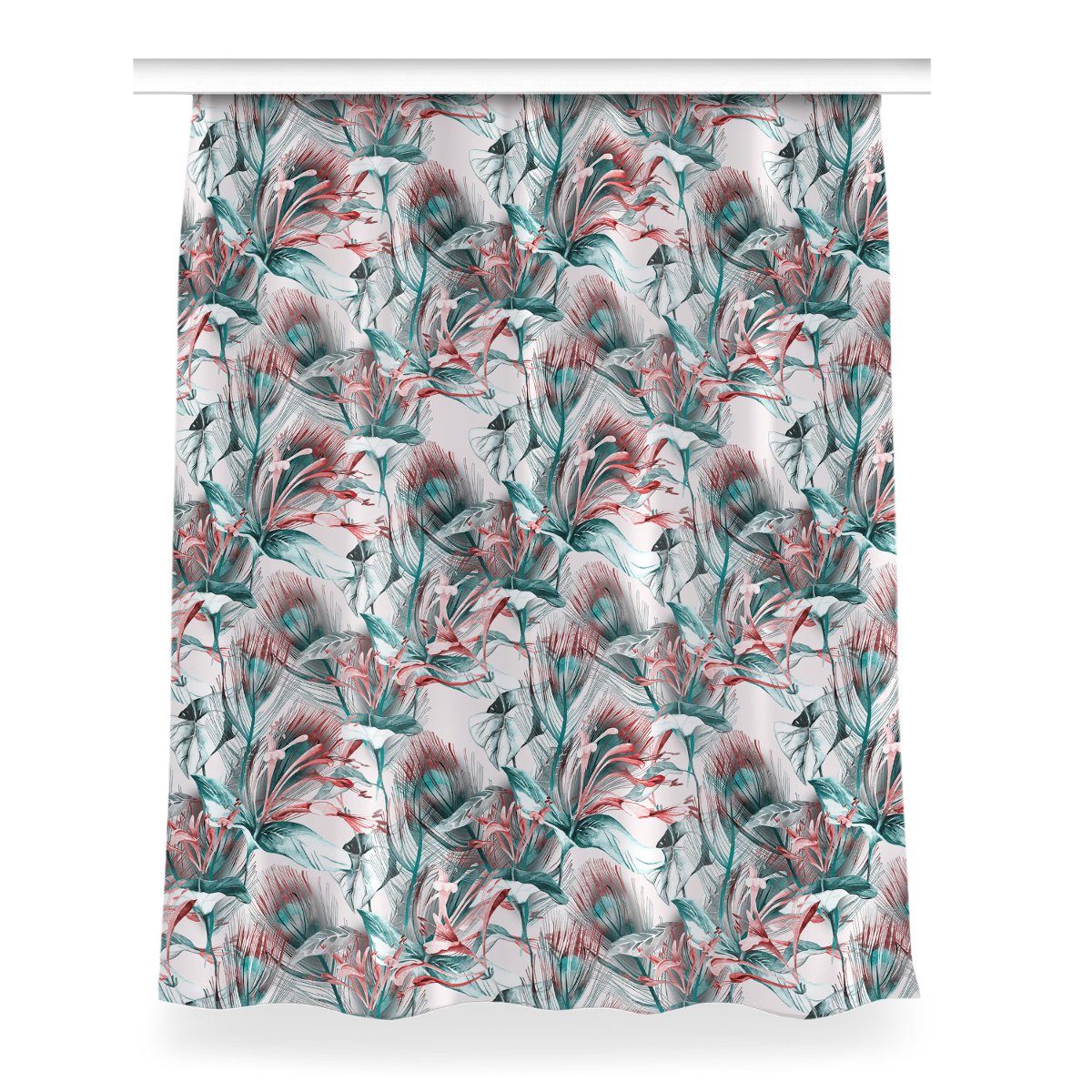 Zasłona przelotki Tropikalny rysunek wzór 150x200, Fabricsy