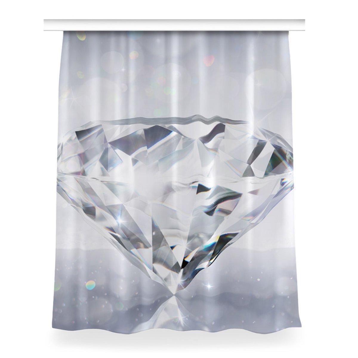 Zasłona z grafiką gotowa do salonu 150x200 Diament, Fabricsy