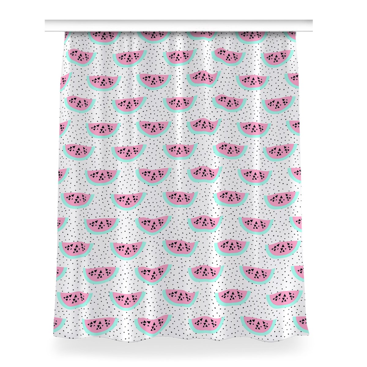 Zasłona przelotki Arbuzy i kropki wzór 150x200 cm, Fabricsy