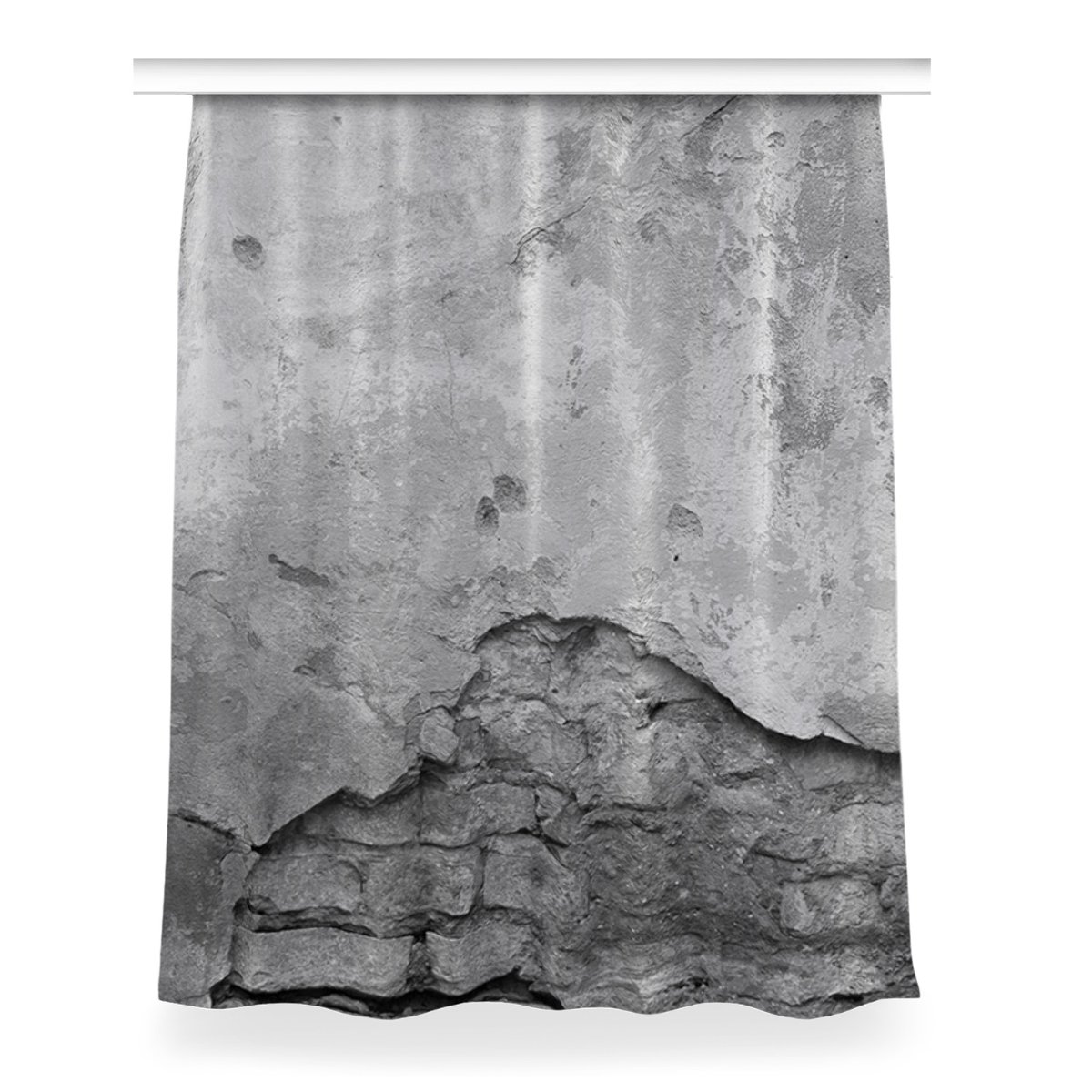 Zasłona z grafiką gotowa dekor 150x200 Stary mur, Fabricsy