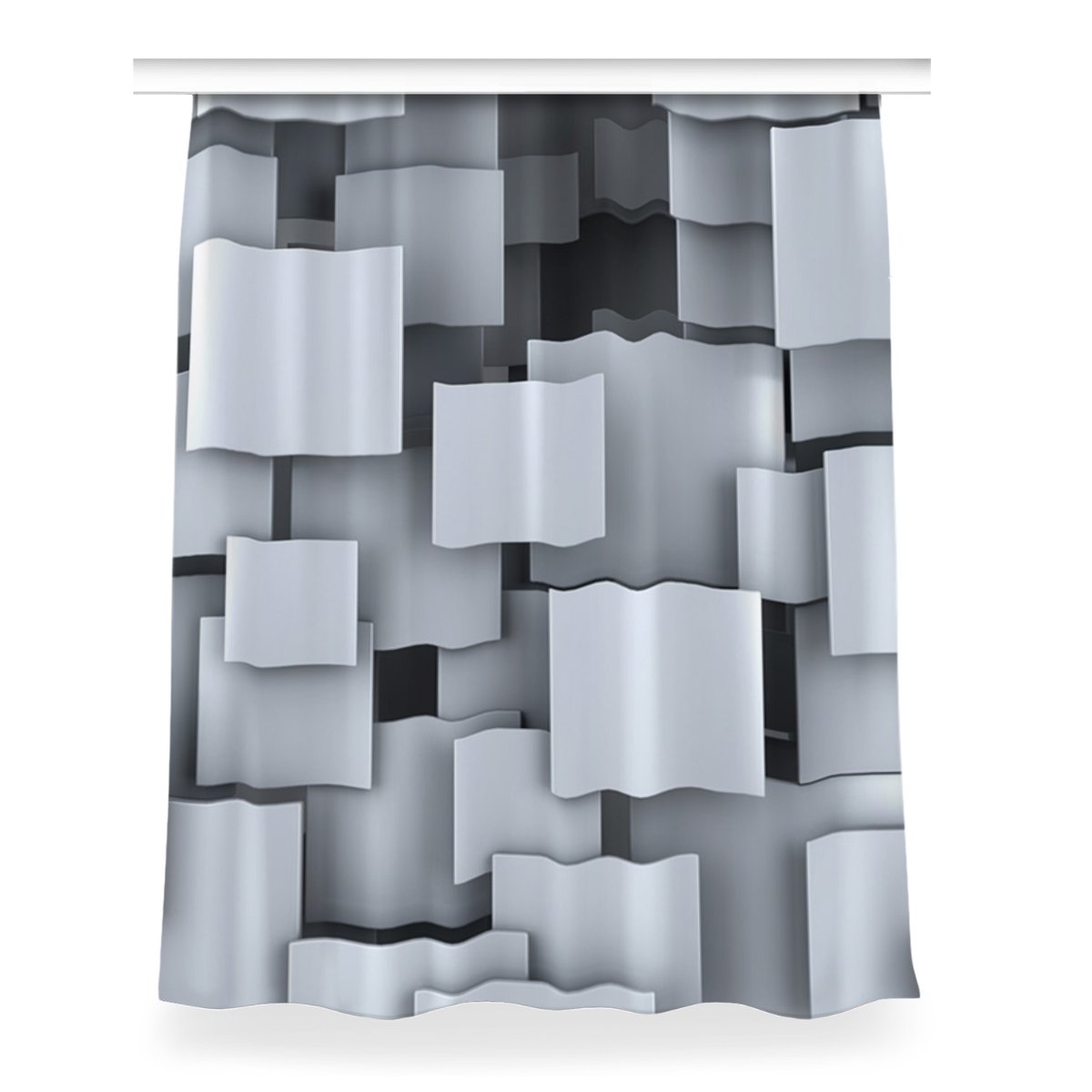 Zasłona gotowa do pokoju wzór 150x200 Klocki szare, Fabricsy