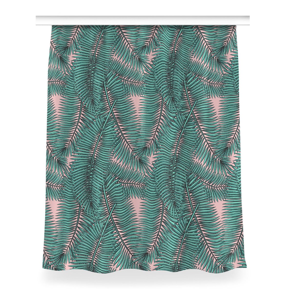 Zasłona z grafiką gotowa 150x200 Egzotyczny liść, Fabricsy