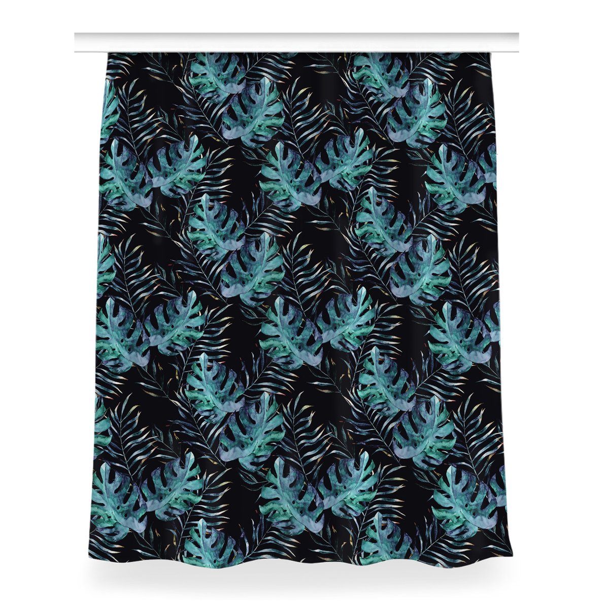 Zasłona na taśmę do pokoju 150x200 Ciemne Liście, Fabricsy