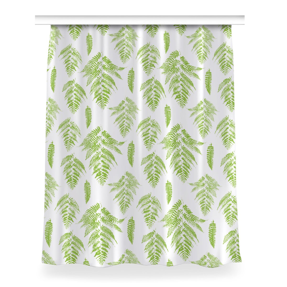 Zasłona z grafiką kolory 150x200 Odciski paproci, Fabricsy