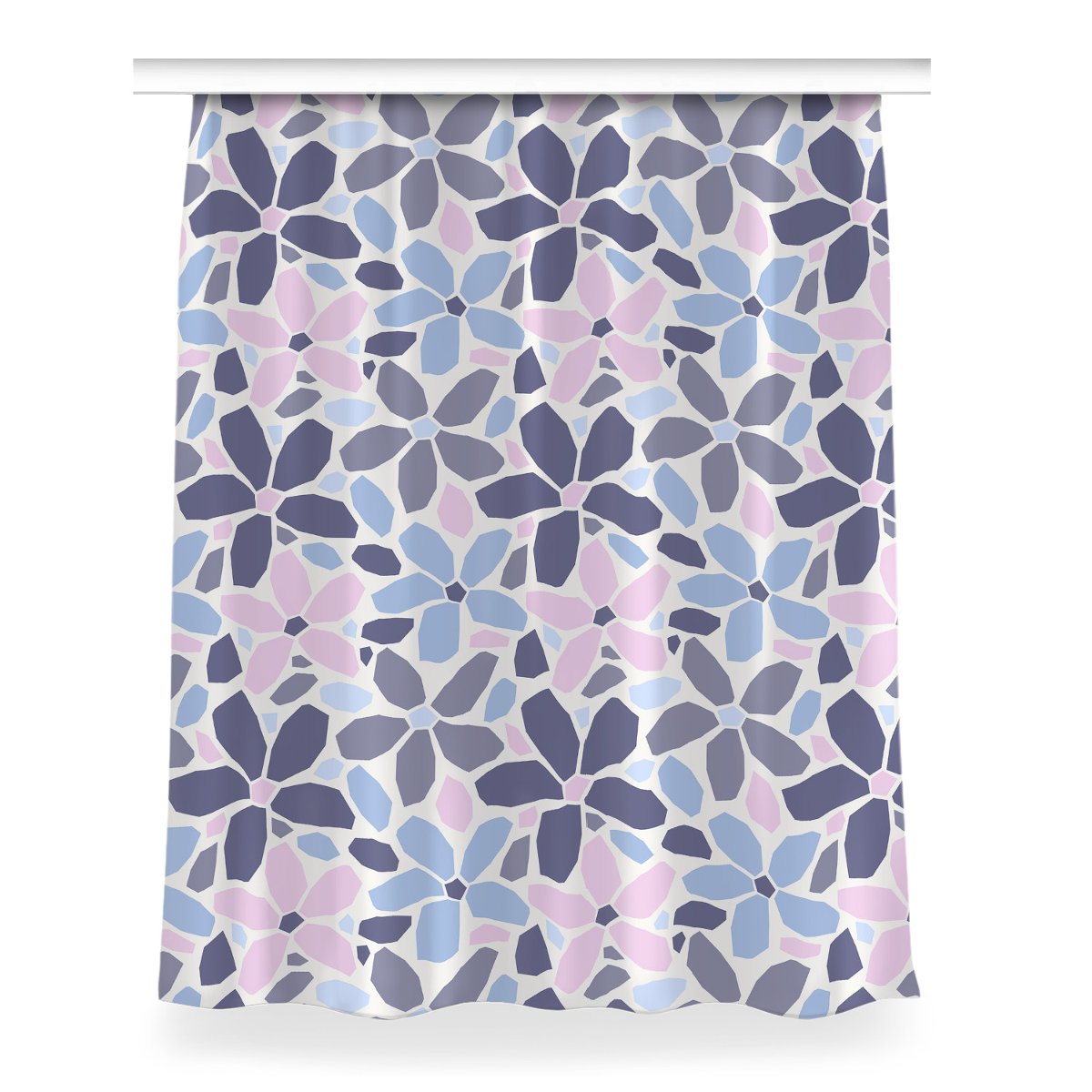 Zasłona na taśmę dekor 150x200 Kwiaty geometryczne, Fabricsy