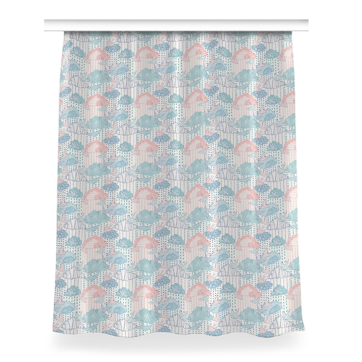 Zasłona gotowa do sypialni 150x200 Chmury i Kropki, Fabricsy