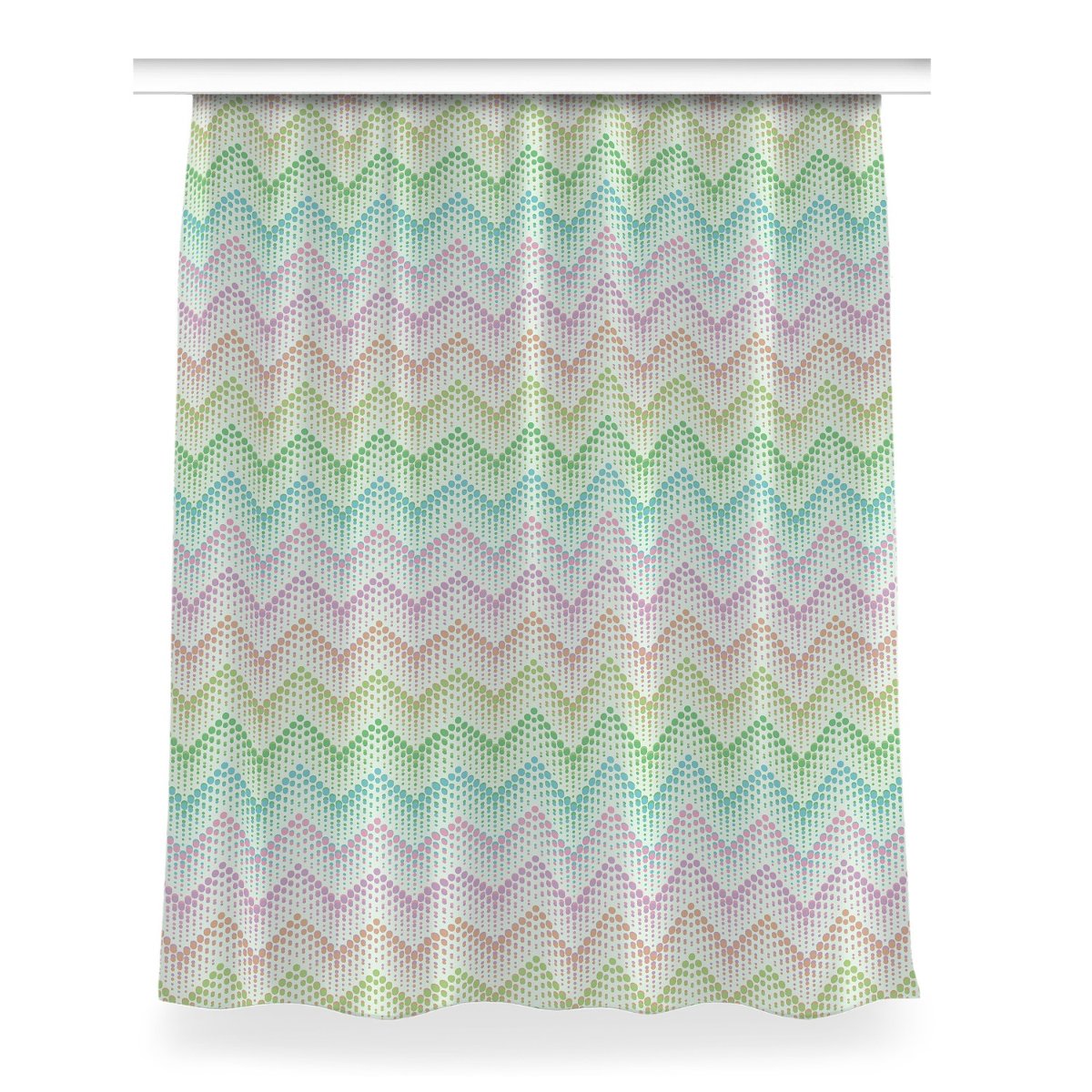 Zasłona z grafiką gotowa 150x200 Kropki w jodełkę, Fabricsy