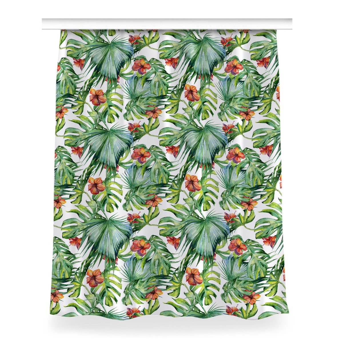 Zasłona do salonu dekor 150x200 Hawajskie liście, Fabricsy