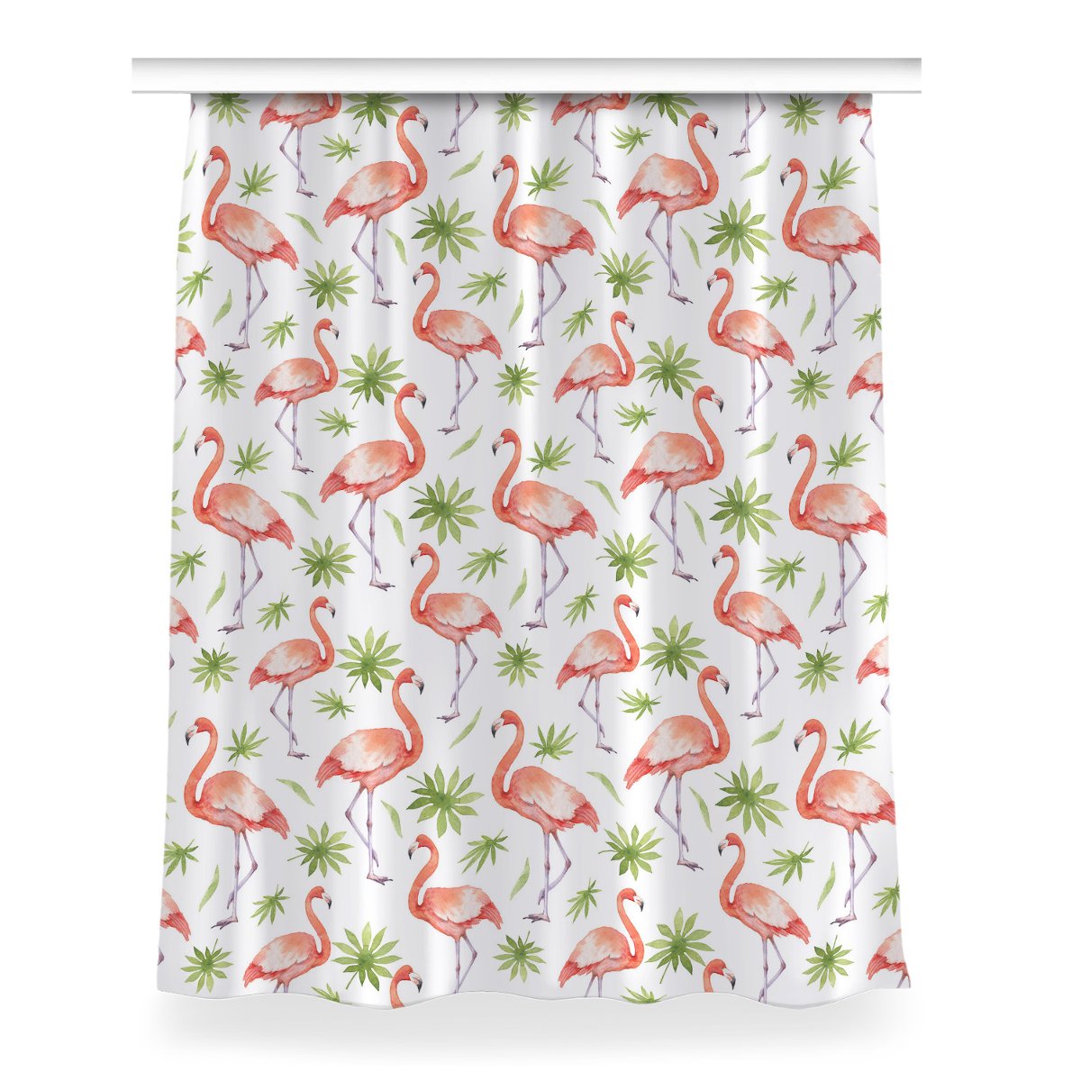 Zasłona na taśmę do salonu wzór 150x200 Flamingi, Fabricsy