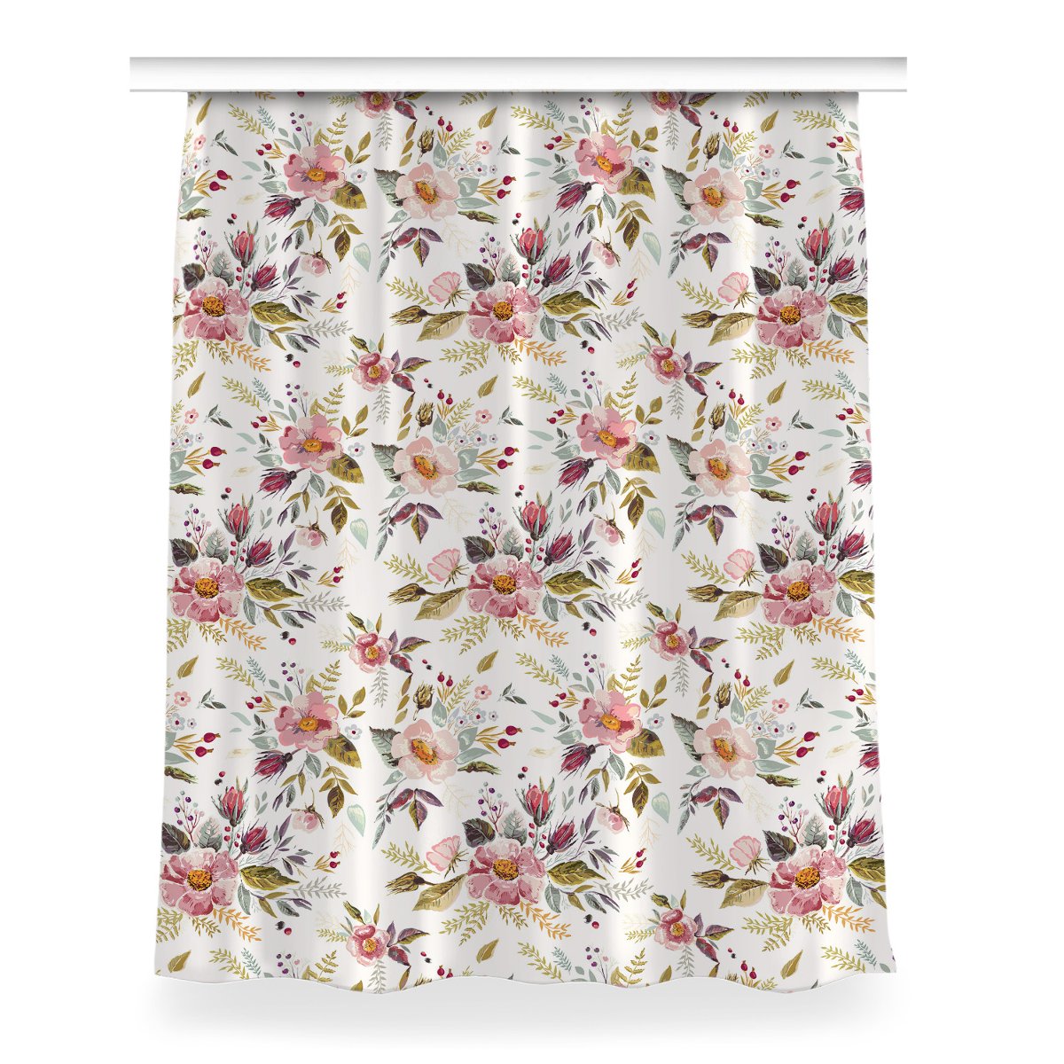 Zasłona gotowa dekor 150x200 Vintage pole kwiaty, Fabricsy