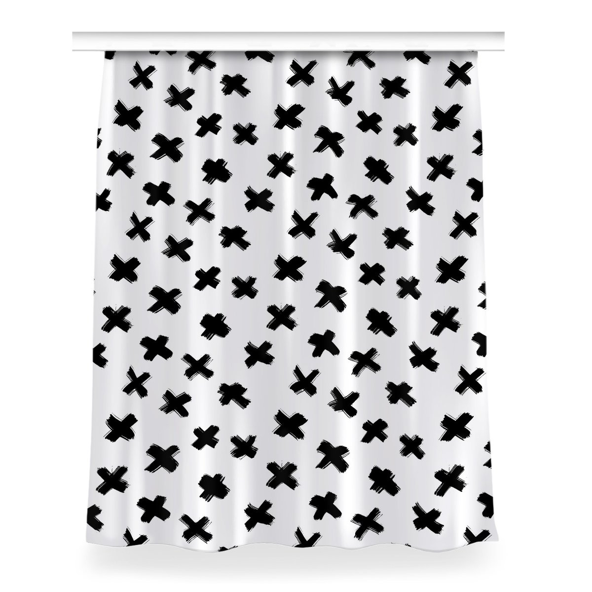 Zasłona do sypialni 150x200 X pociągnięcia pędzlem, Fabricsy