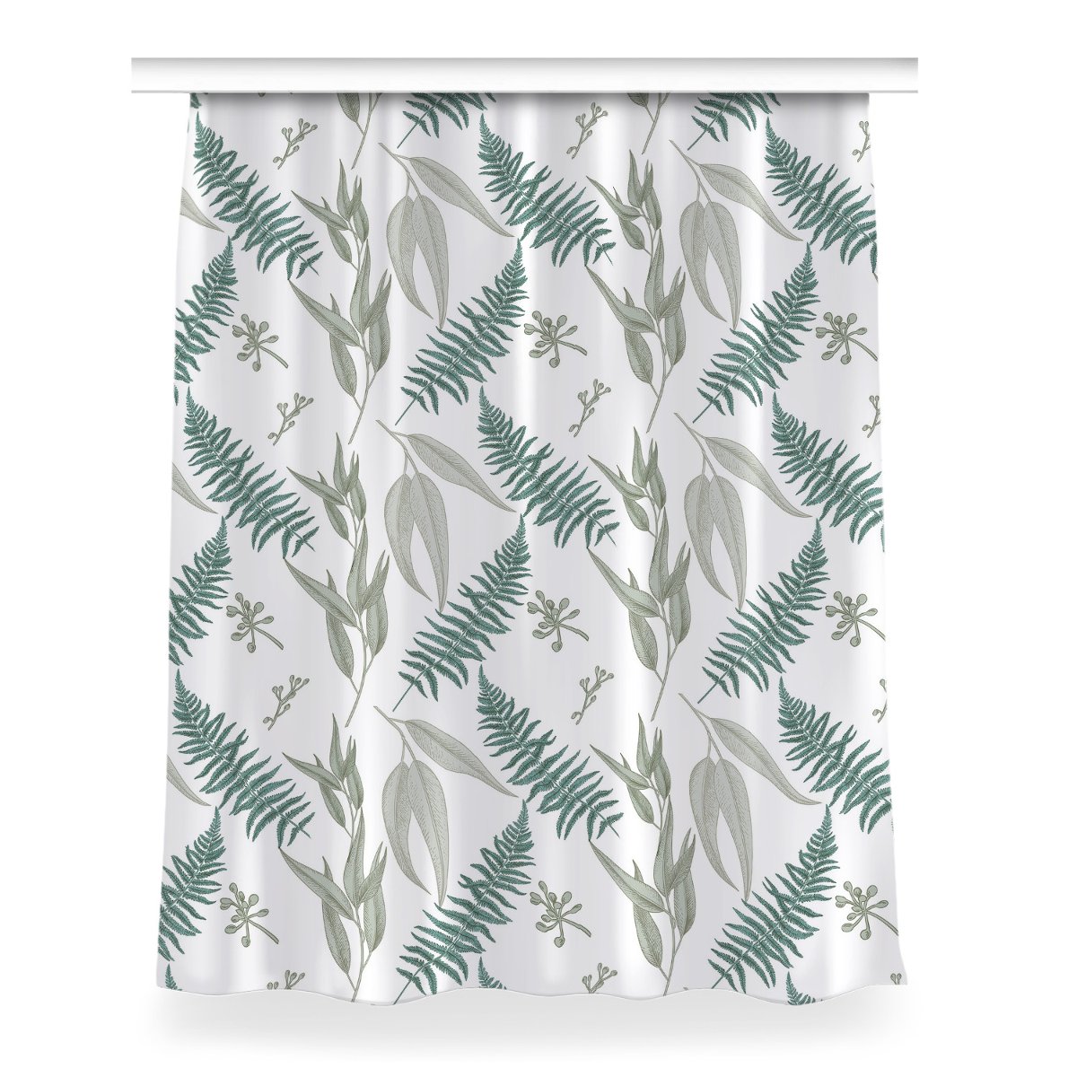 Zasłona na taśmę wzór do sypialni 150x200 Paproć, Fabricsy