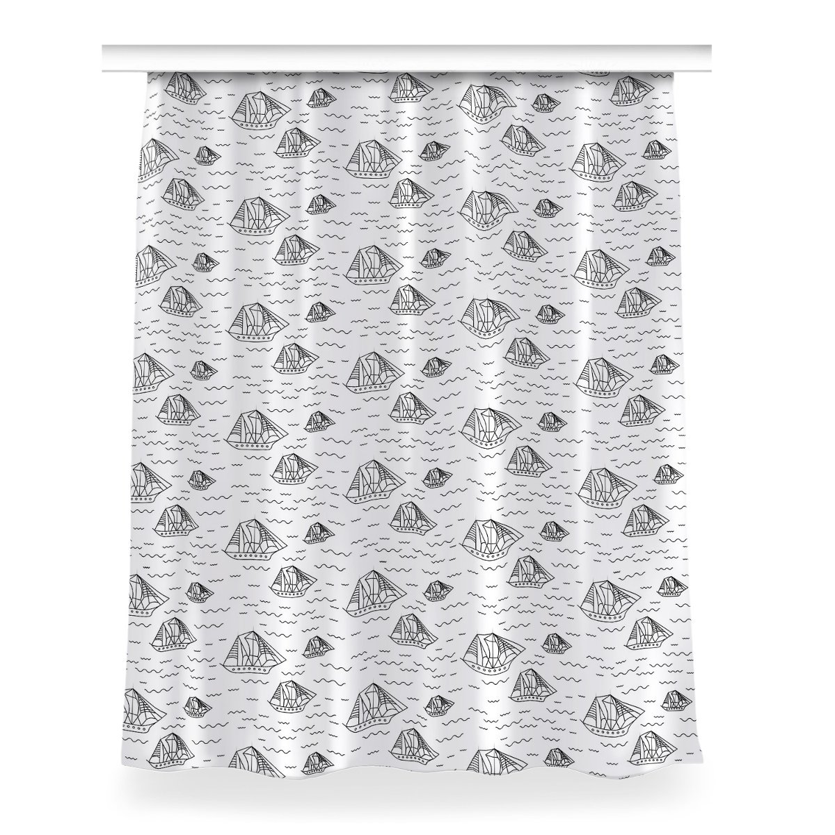 Zasłona gotowa do pokoju 150x200 Żaglowce na morzu, Fabricsy