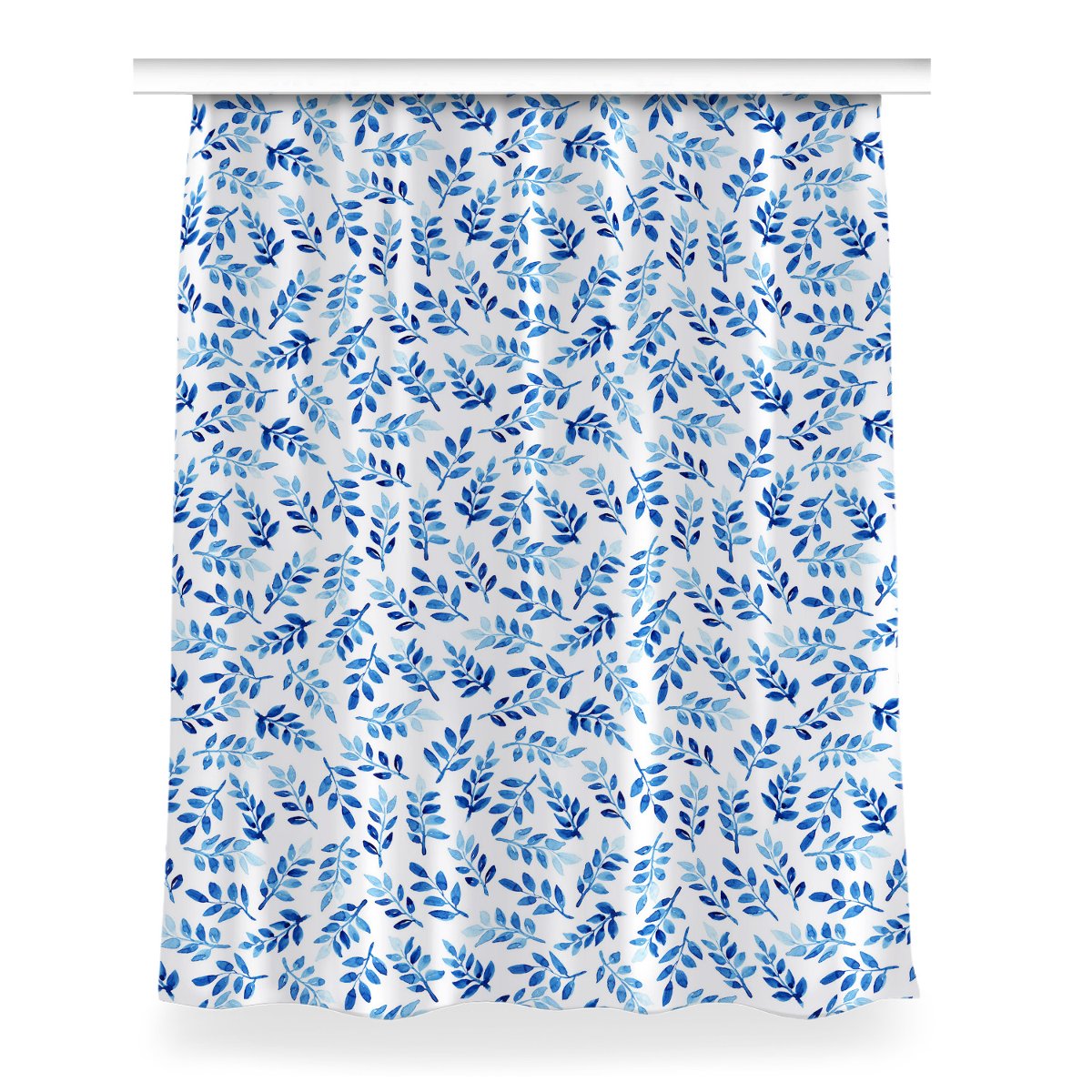 Zasłona wzór do salonu 150x200 Niebieska akwarela, Fabricsy