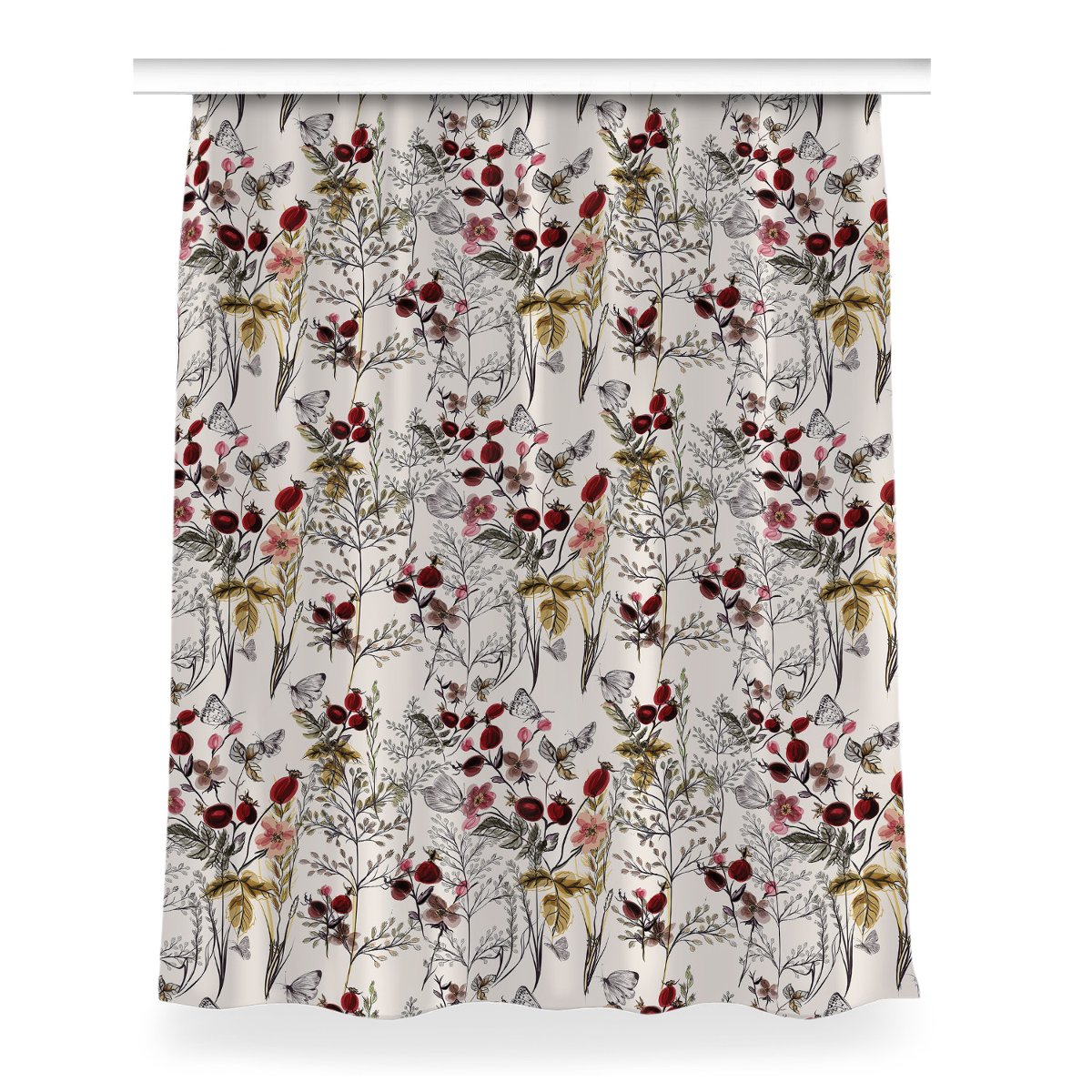 Zasłona z grafiką gotowa wzór 150x200 Polne kwiaty, Fabricsy