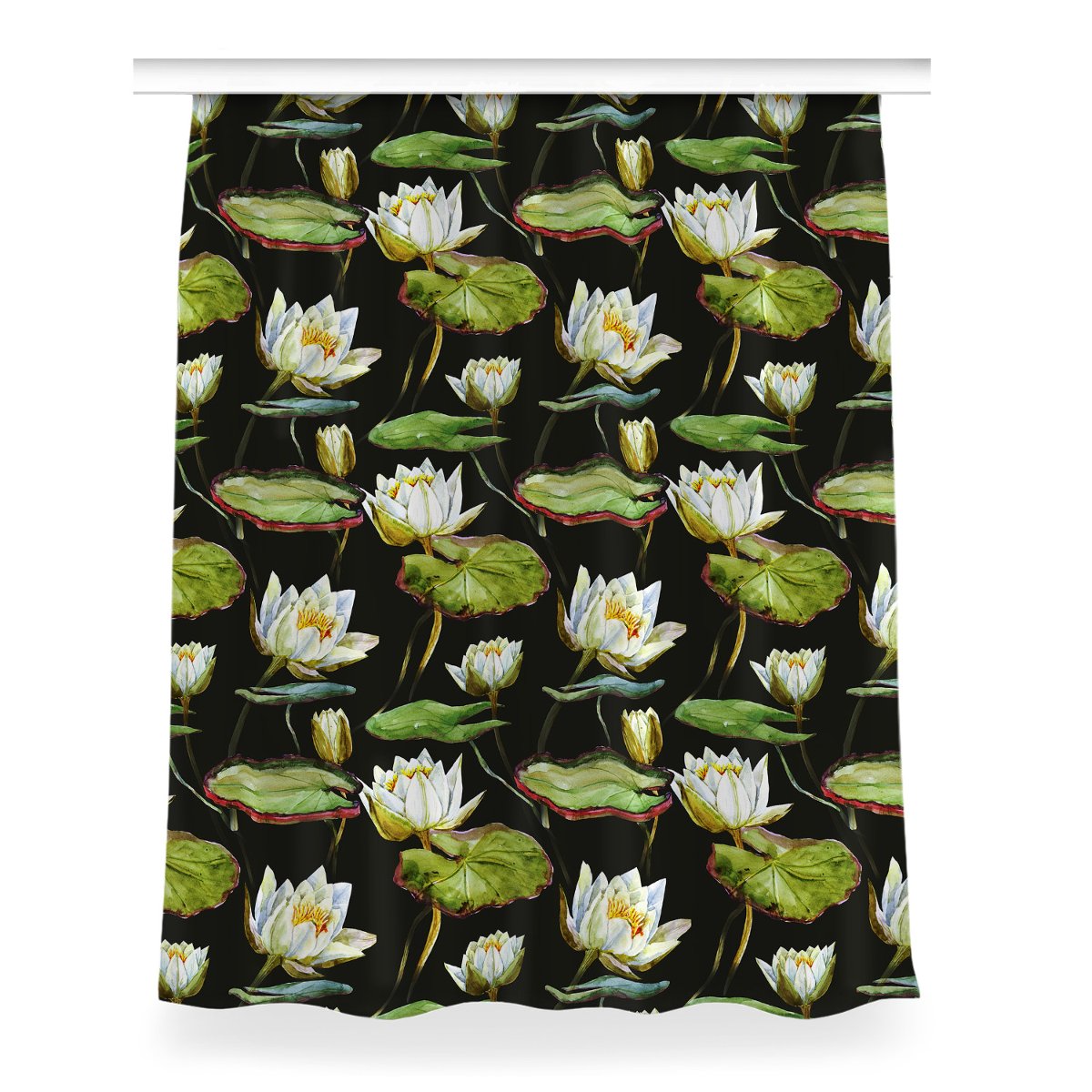 Zasłona z nadrukiem gotowa 150x200 Kwiaty lotosu, Fabricsy