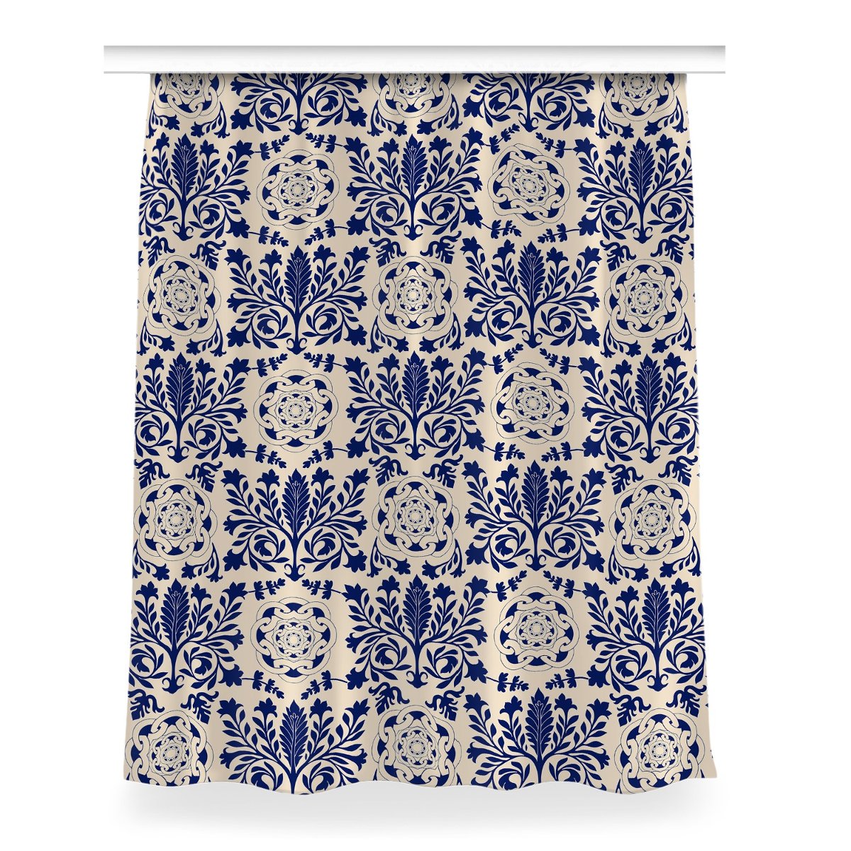 Zasłona dekor do sypialni 150x200 Niebieski wzór, Fabricsy