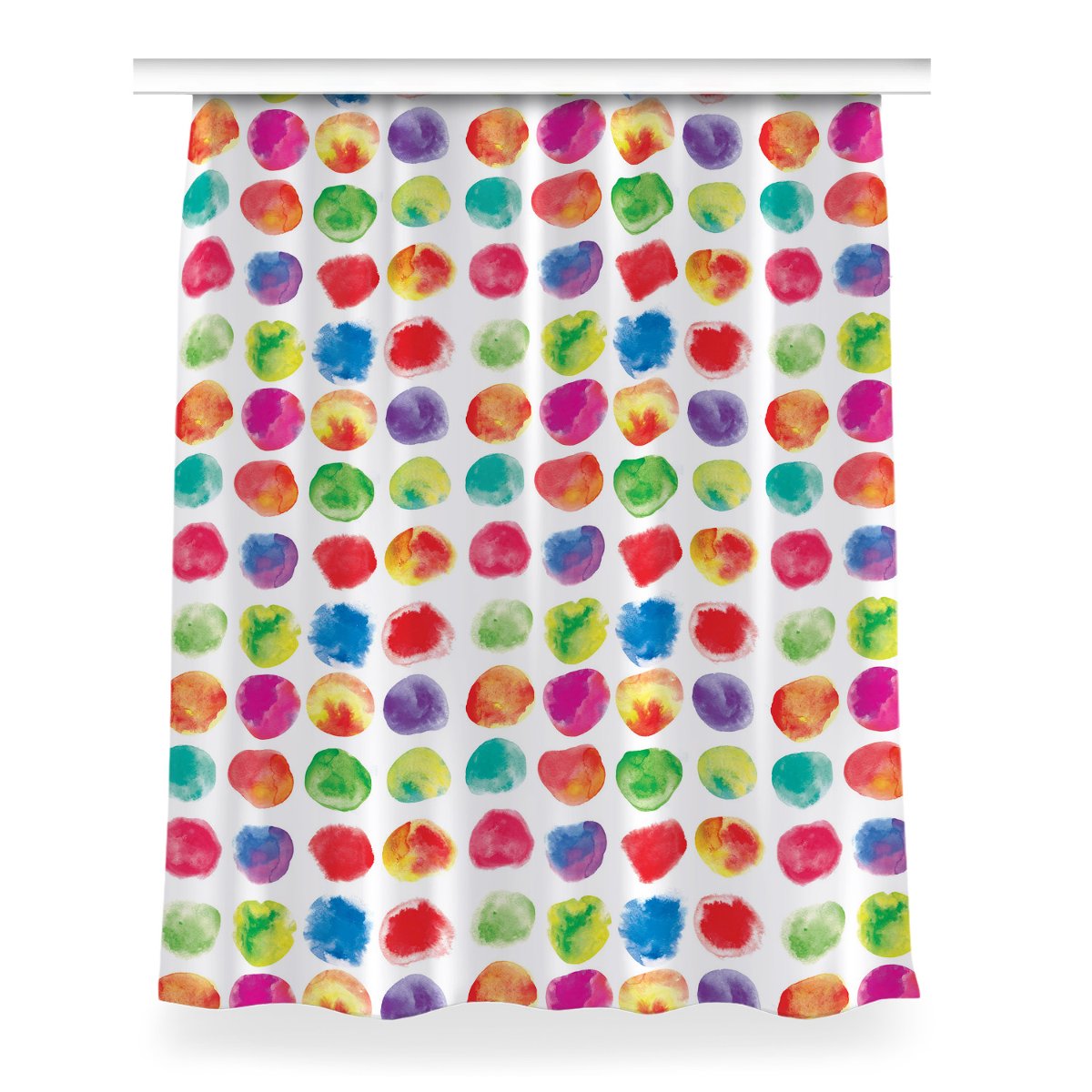 Zasłona z grafiką kolory 150x200 Malowane kropki, Fabricsy