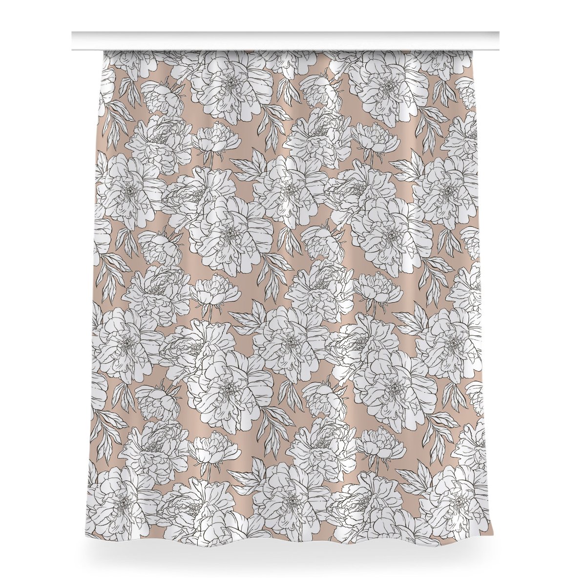 Zasłona gotowa wzór 150x200 cm Artystyczne kwiaty, Fabricsy