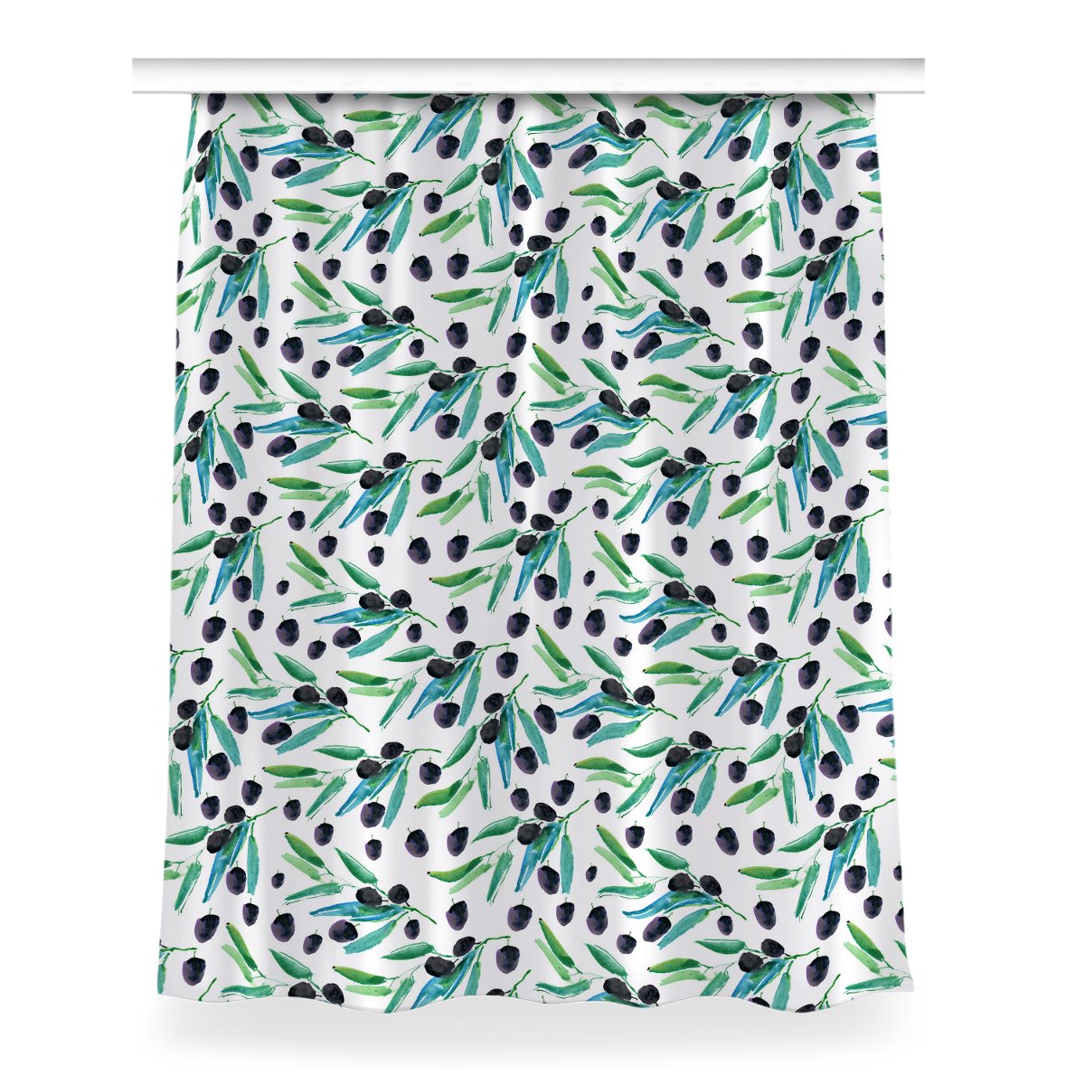 Zasłona na taśmę do sypialni dekor 150x200 Oliwki, Fabricsy