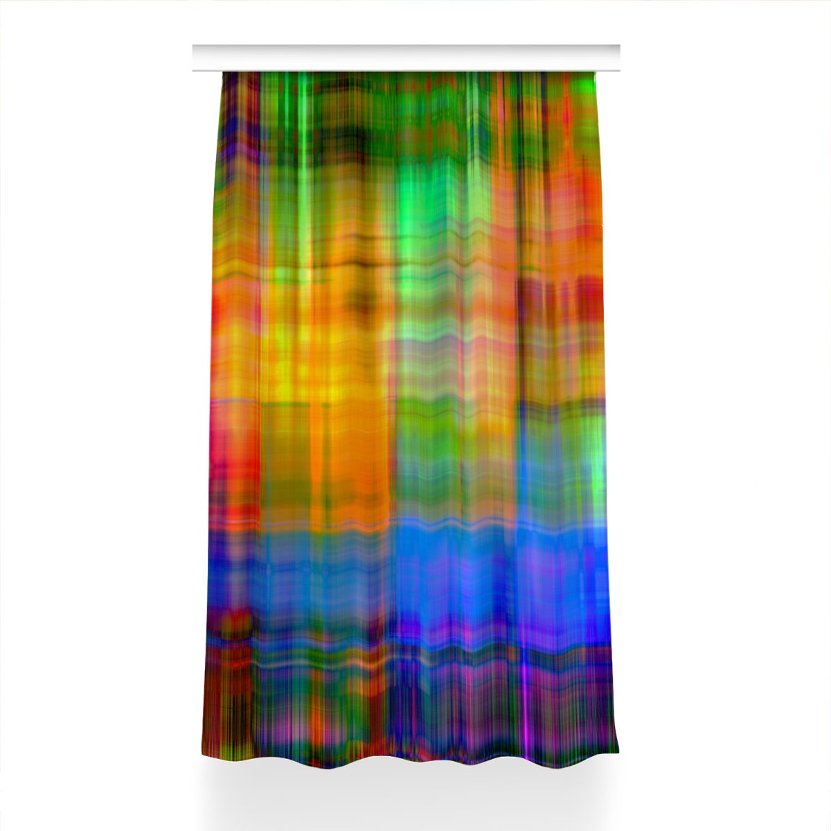 Zasłona przelotki Kolorowa krata do pokoju 150x230, Fabricsy