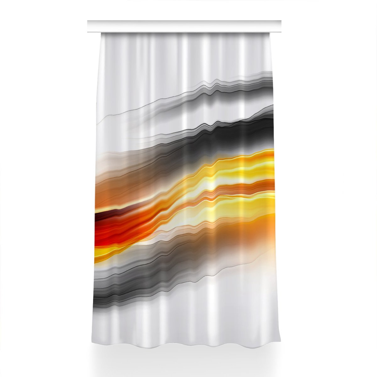 Zasłona Abstrakcja pomarańcz do sypialni 150x230, Fabricsy
