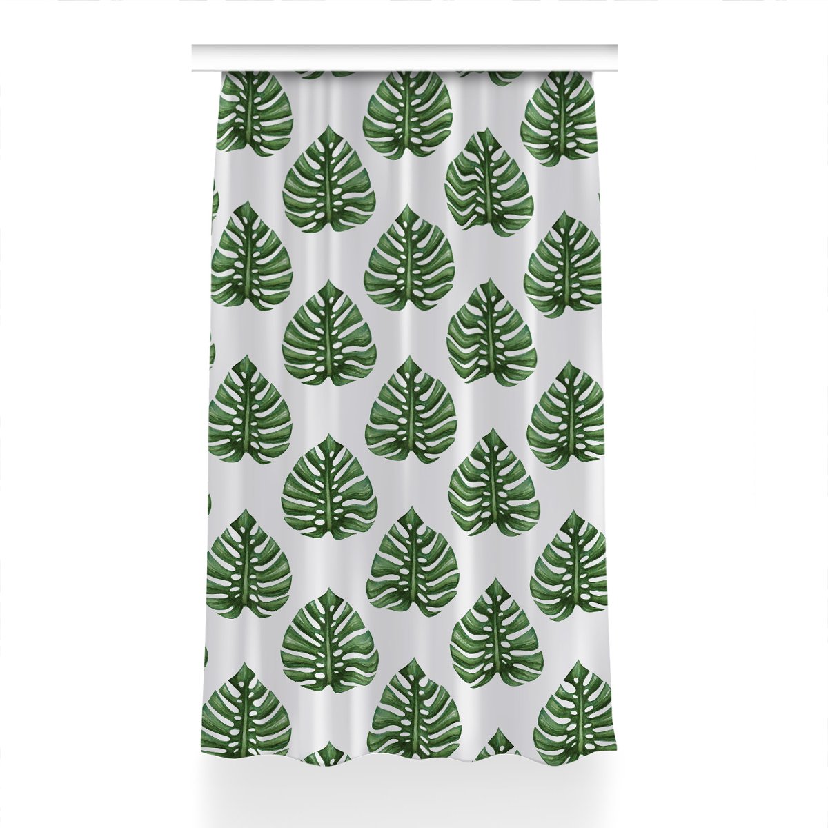 Zasłona przelotki dekor Liście do sypialni 150x230, Fabricsy