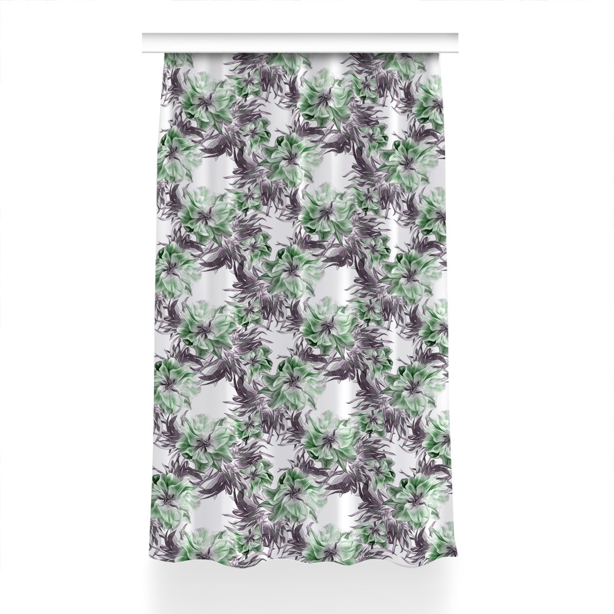 Zasłona z grafiką gotowa Magiczne kwiaty 150x230, Fabricsy