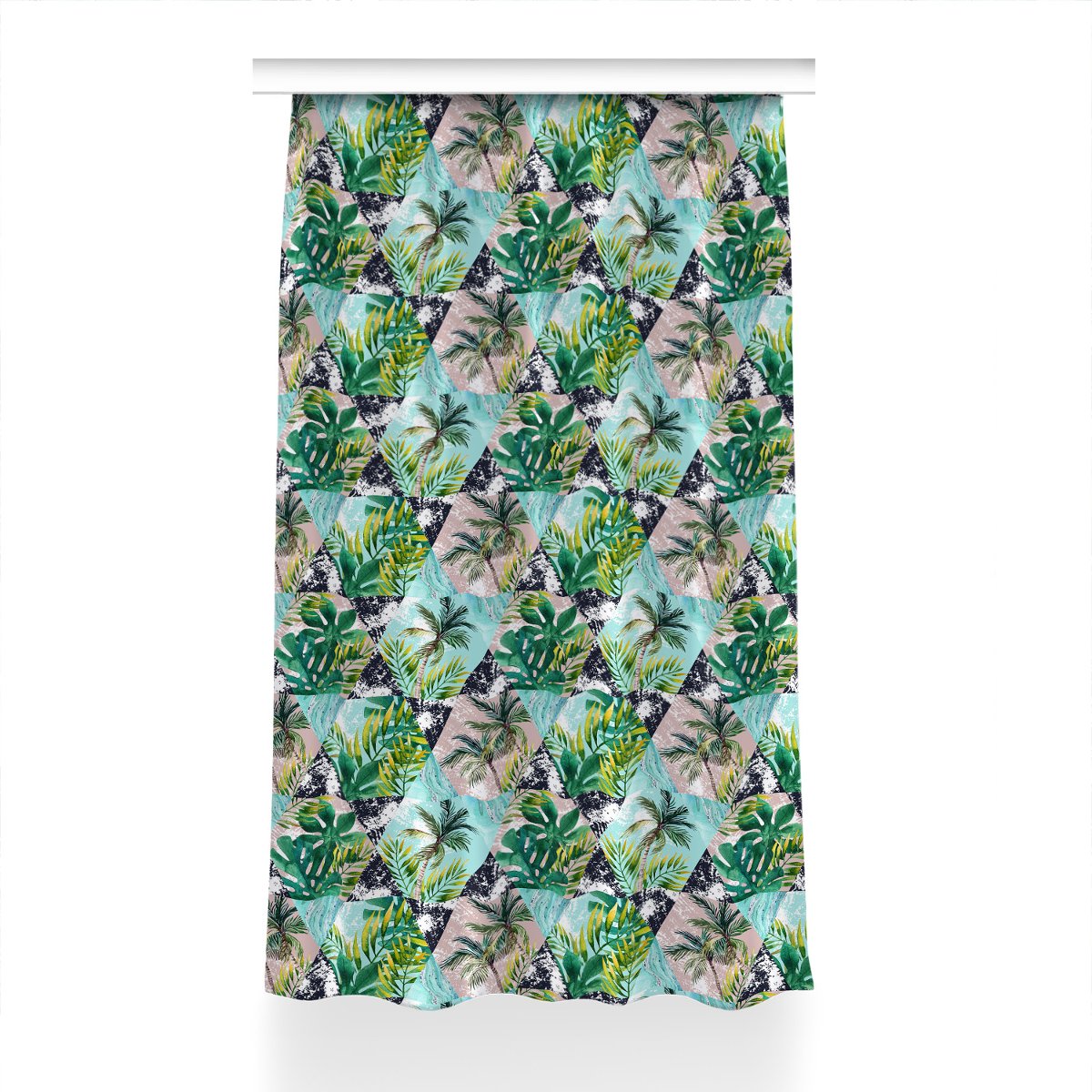 Zasłona z grafiką gotowa Palmy wzór wzór 150x230, Fabricsy