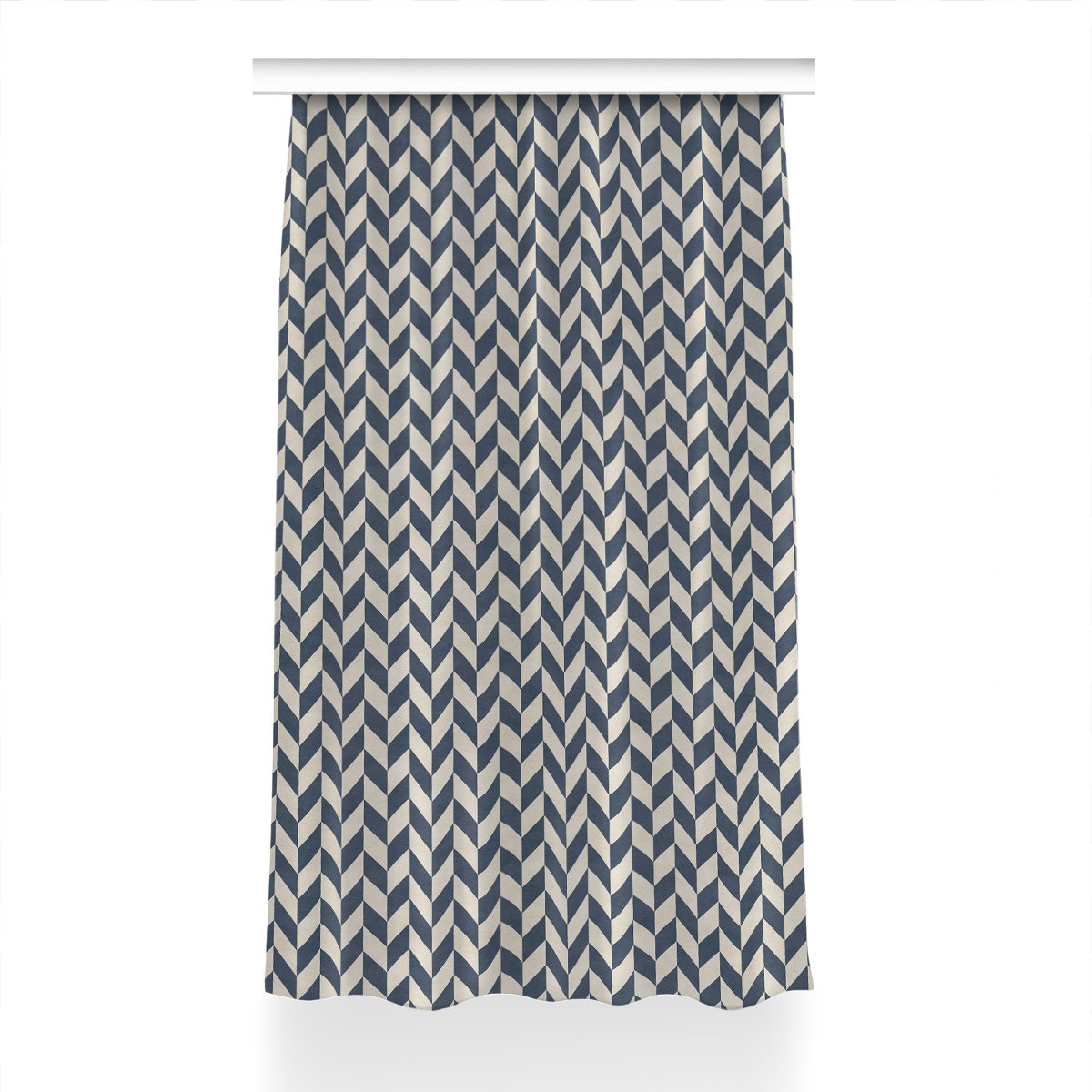 Zasłona z nadrukiem gotowa Szare wektory 150x230, Fabricsy
