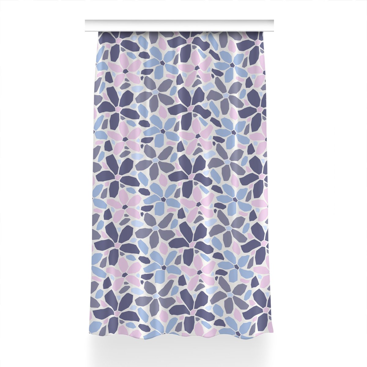 Zasłona przelotki Kwiaty geometryczne wzór 150x230, Fabricsy