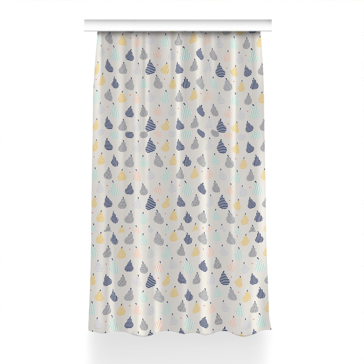 Zasłona gotowa do sypialni Gruszki dekor 150x230, Fabricsy