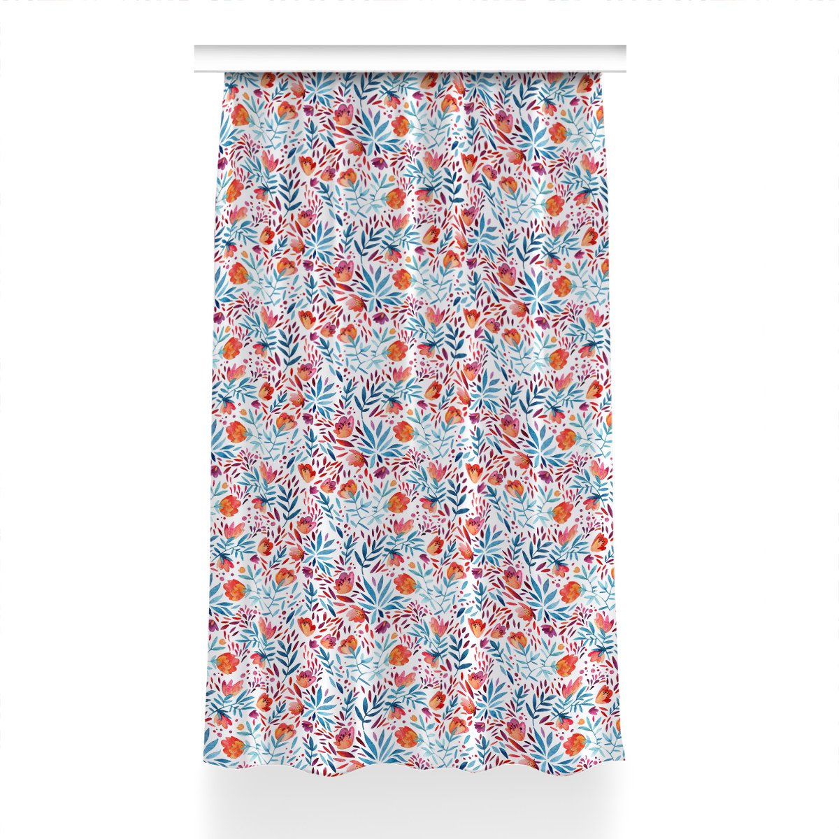 Zasłona klasyczna z grafiką Maki vintage 150x230, Fabricsy