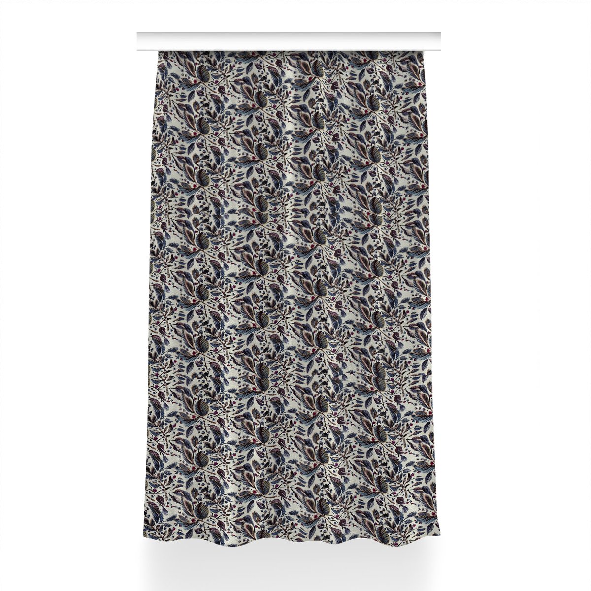 Zasłona z grafiką gotowa Vintage liście 150x230 cm, Fabricsy