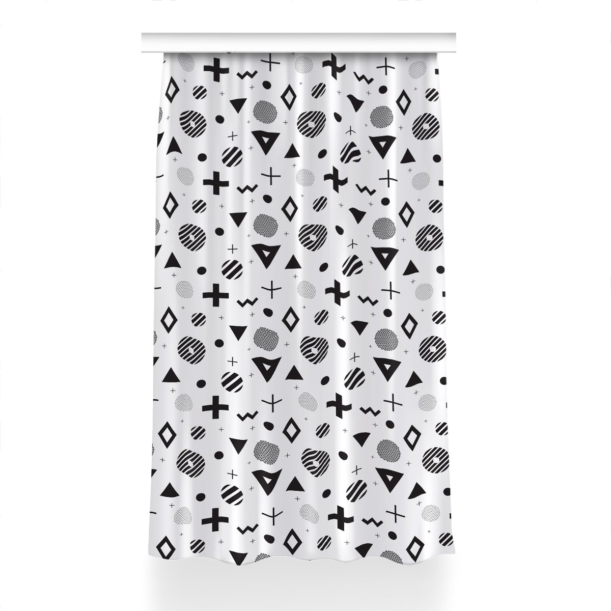 Zasłona do pokoju Geometryczne wzory dekor 150x230, Fabricsy