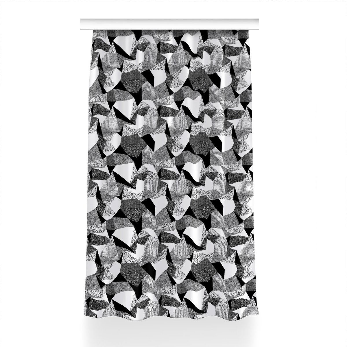 Zasłona przelotki Bazgroły kształty wzór 150x230, Fabricsy